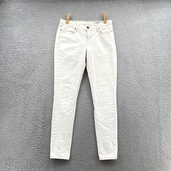 All Saints Spitalfields Paants Sz 28 White Skinny Stretch Jeans Anckle Zip Women - Picture 2 of 14